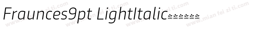 Fraunces9pt LightItalic字体转换